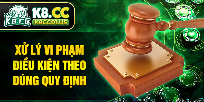 Xử lý vi phạm điều kiện theo đúng quy định